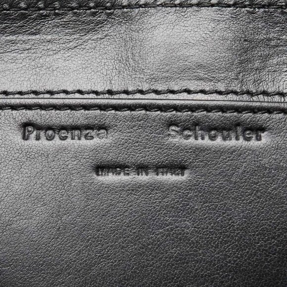 Proenza Schouler Black/White Striped Leather Mini Zip Around PS1 Crossbody Bag - Picture 8 of 11